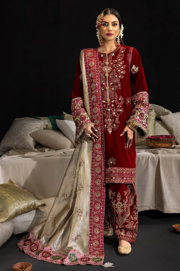Nureh | Maya Velvet 23 | Zahara - Hoorain Designer Wear - Pakistani Ladies Branded Stitched Clothes in United Kingdom, United states, CA and Australia