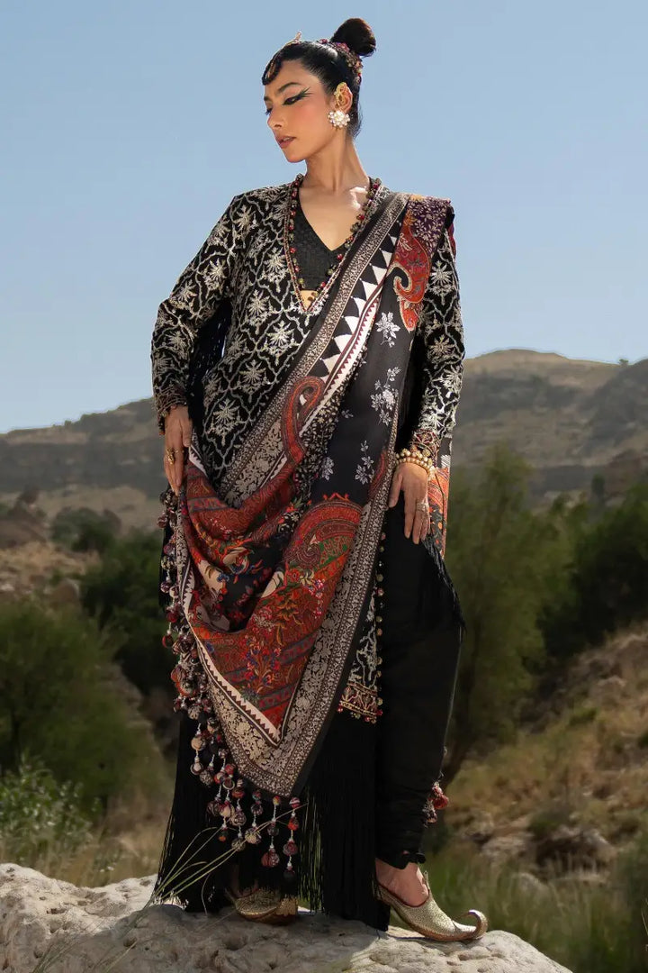 Sana Safinaz | Winter Luxury 23 | S231-002A-CP - Hoorain Designer Wear - Pakistani Ladies Branded Stitched Clothes in United Kingdom, United states, CA and Australia