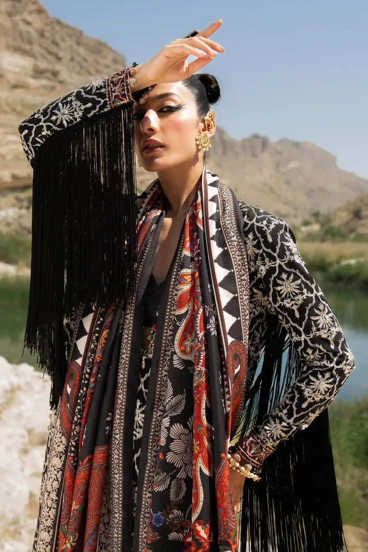 Sana Safinaz | Winter Luxury 23 | S231-002A-CP - Hoorain Designer Wear - Pakistani Ladies Branded Stitched Clothes in United Kingdom, United states, CA and Australia