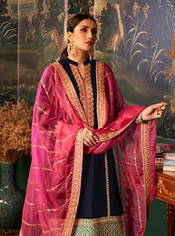 Zainab Chottani | Luxury Velvet Collection 23 | Amira - Hoorain Designer Wear - Pakistani Designer Clothes for women, in United Kingdom, United states, CA and Australia