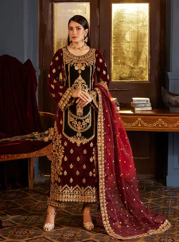 Zainab Chottani | Luxury Velvet Collection 23 | Ziba - Pakistani Clothes for women, in United Kingdom and United States